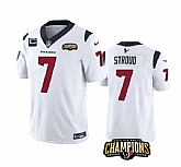 Men & Women & Youth Houston Texans #7 C.J. Stroud White 2023 F.U.S.E. AFC South Champions Patch And 1-Star C Patch Vapor Untouchable Limited Stitched Jersey,baseball caps,new era cap wholesale,wholesale hats
